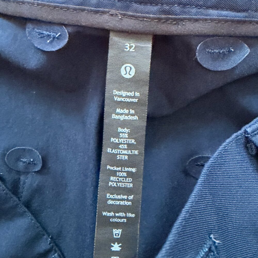 Lululemon ABC Slim-Fit 5 Pocket Pant Warpstreme Men's Navy M5AN1S - Picture 2 of 4